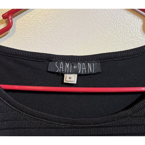 Sami & Dani Classic Black Sheer Stretch Sheath Cocktail Dress Sz 12 Size Medium - Picture 6 of 9